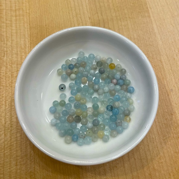 Handmade 14k gold filled bead stretch malachite bracelet - Picture 13 of 14